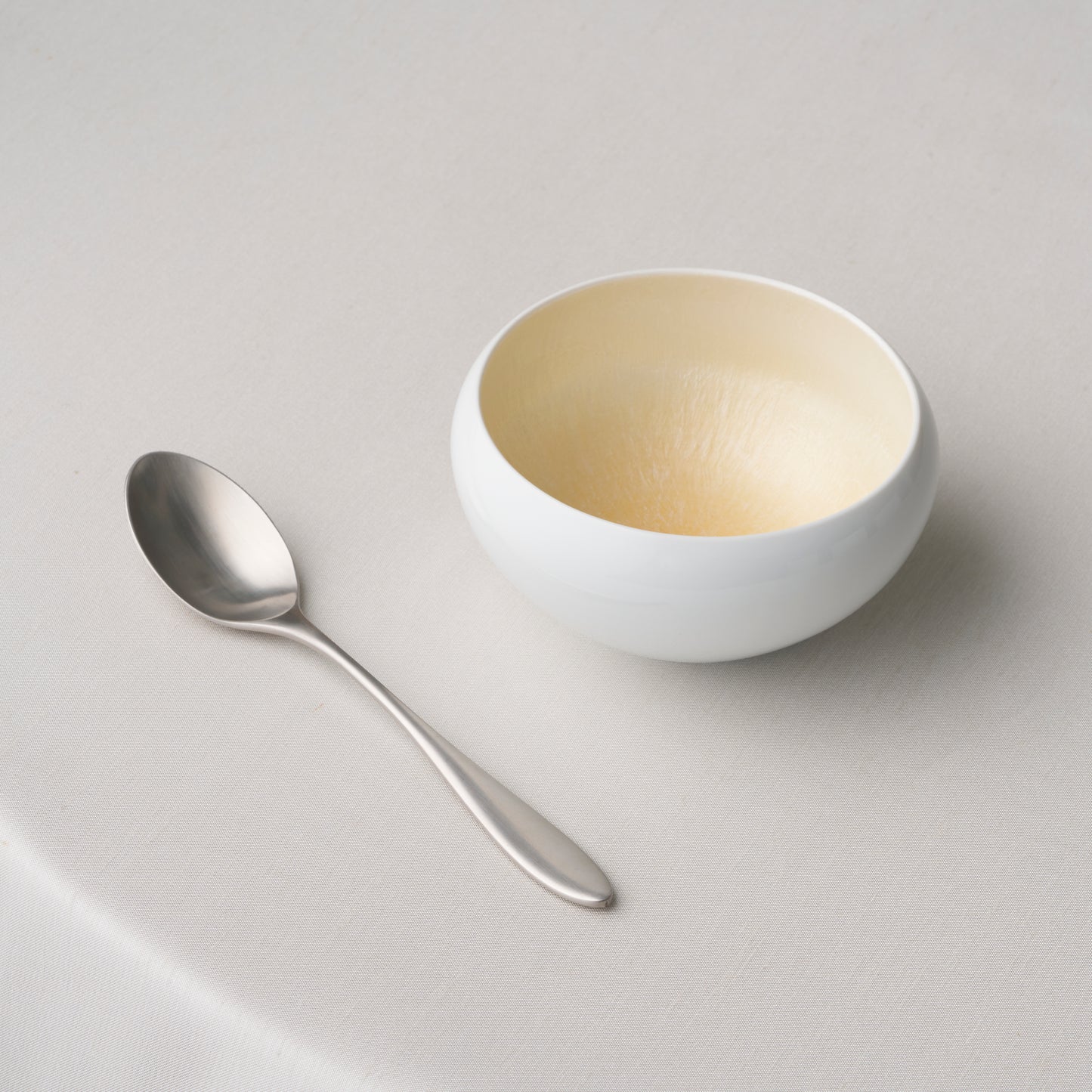 White & Mustard Color Tea Bowl