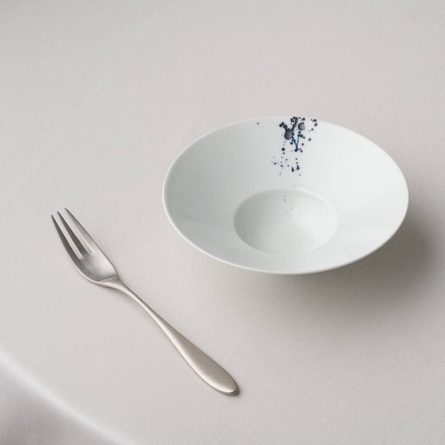 Frame Wide Rim Bowl - Ink Spray