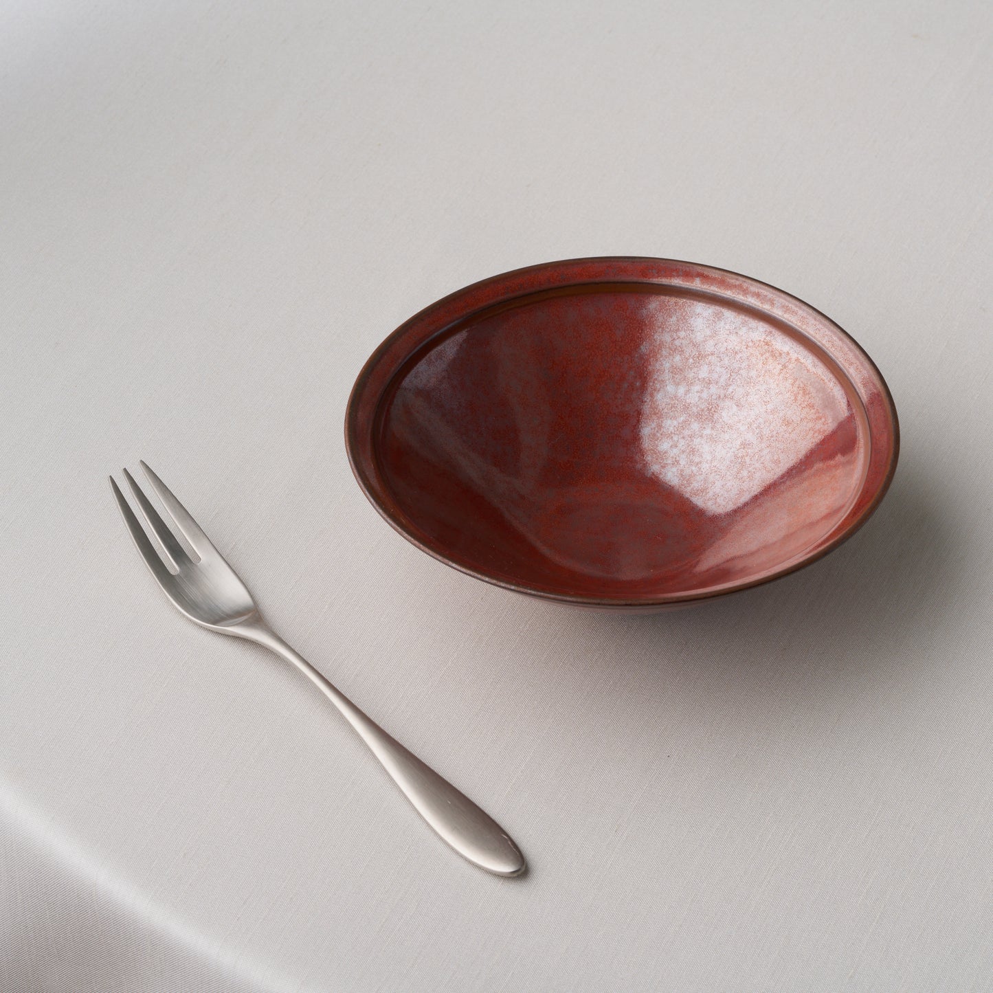 Frame Narrow Rim Bowl - Reddish Kaki-Brown