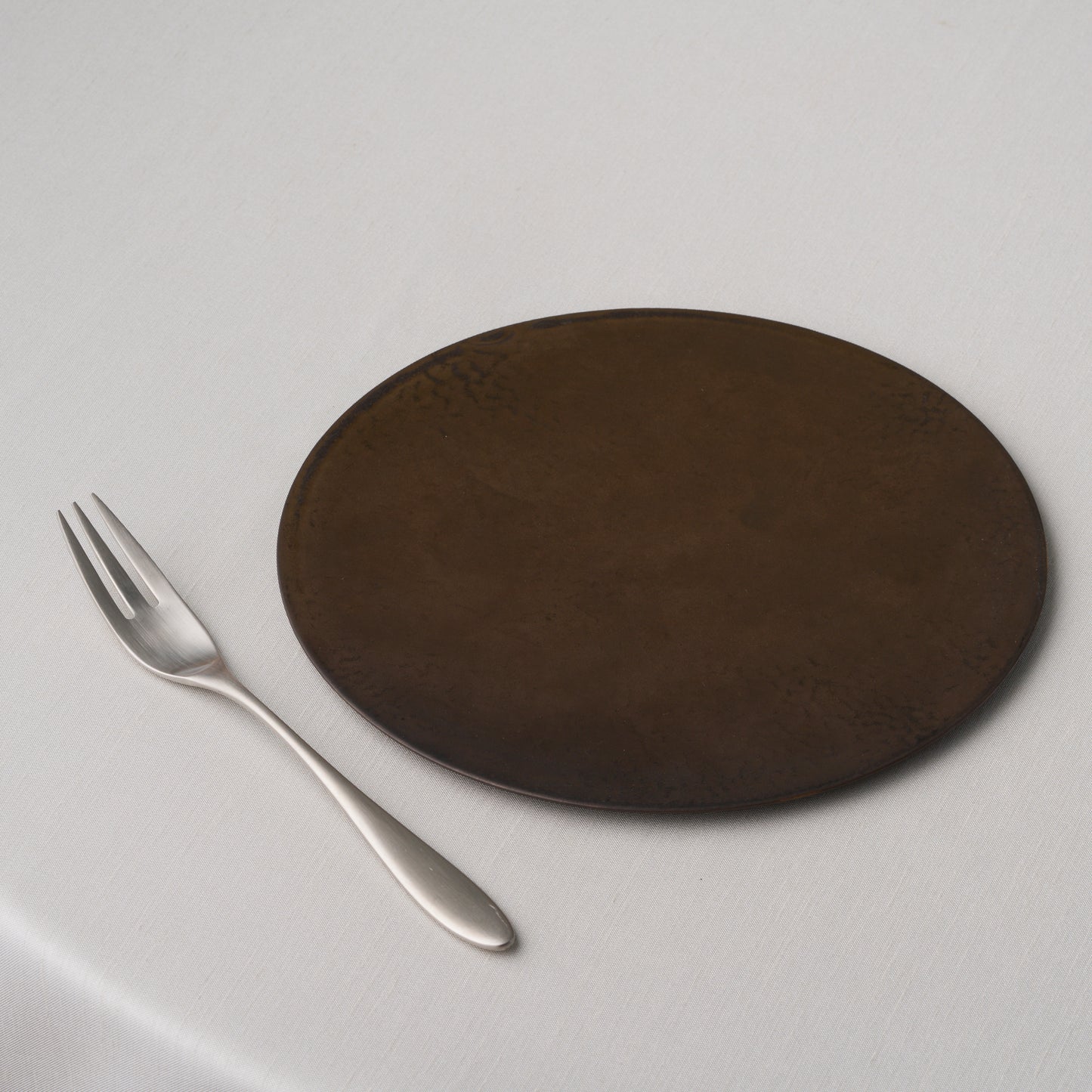 Frame Flat Plate - Manganese Crystalize Glaze