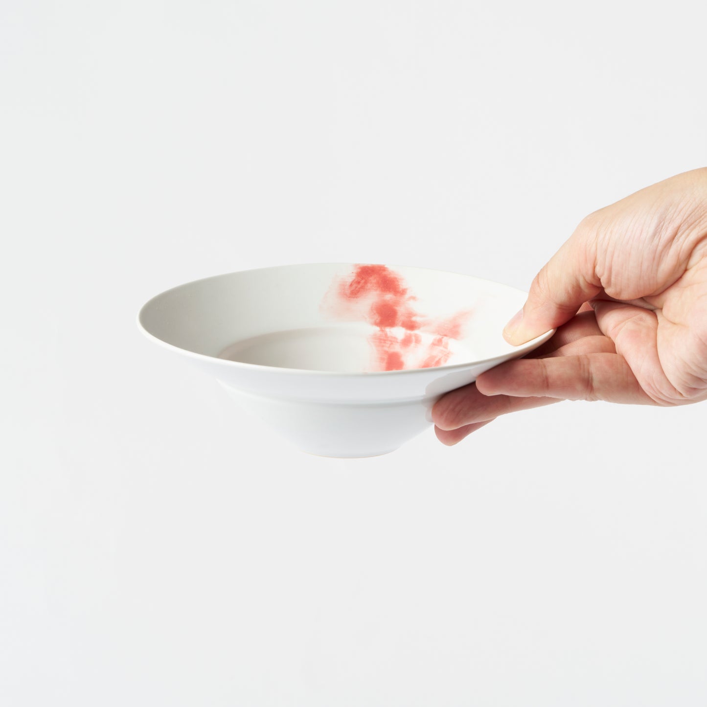 Frame Medium Rim Bowl - Flowy Red