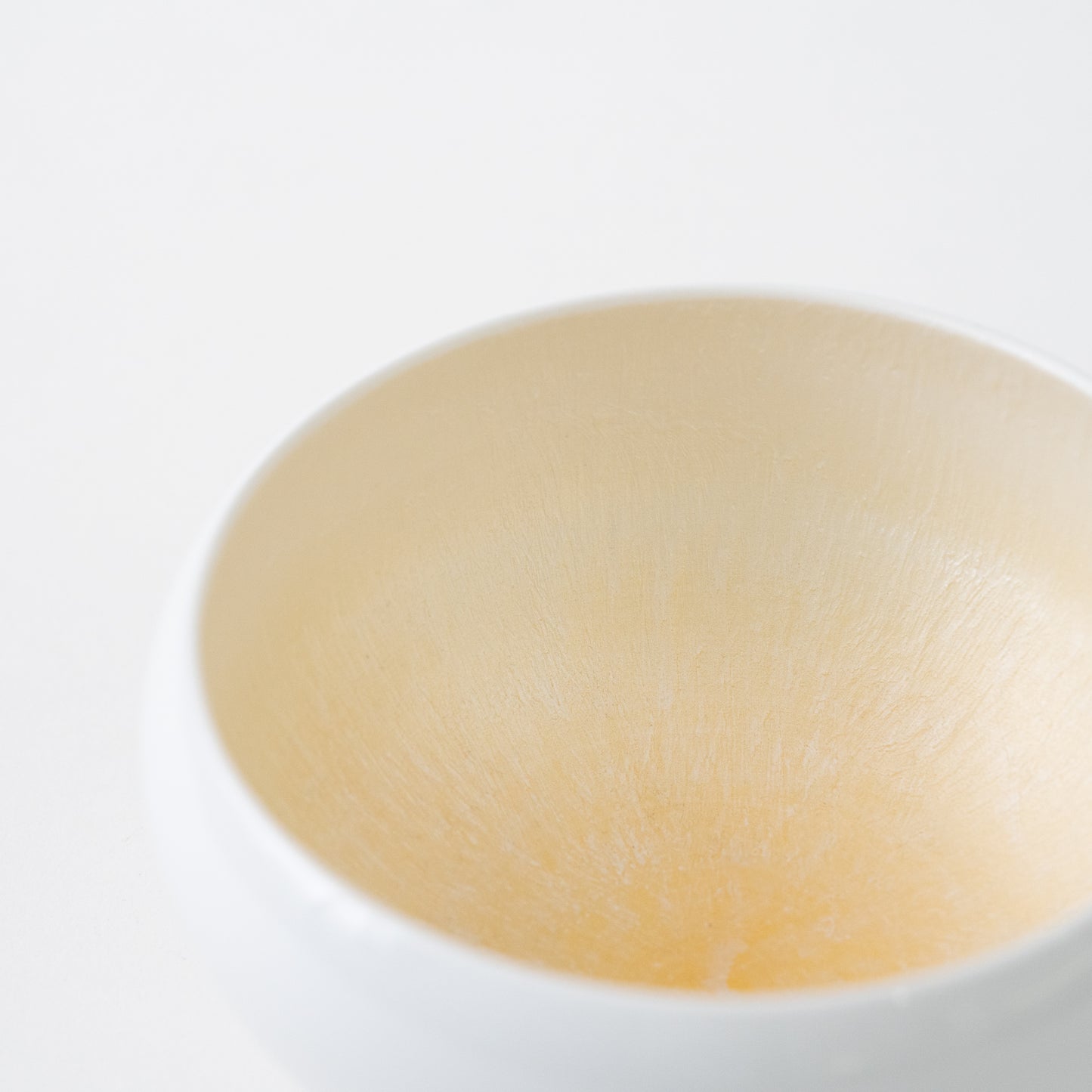 White & Mustard Color Tea Bowl