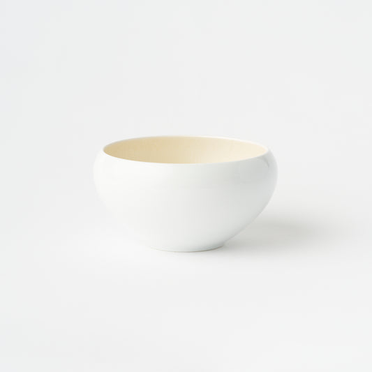 White & Mustard Color Tea Bowl