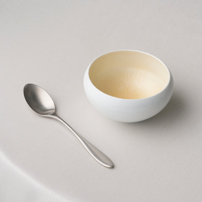 White & Mustard Color Tea Bowl