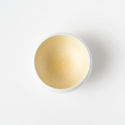 White & Mustard Color Tea Bowl