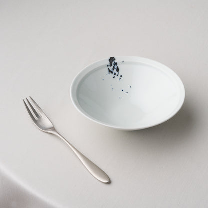 Frame Narrow Rim Bowl - Ink Spray