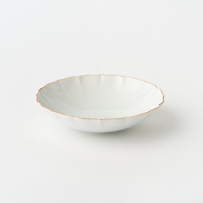 Kikyo Bowl 19cm - Rusty Edge White