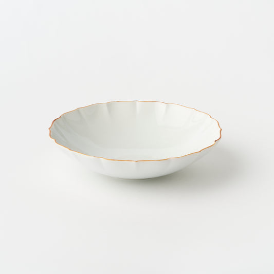 Kikyo Bowl 19cm - Rusty Edge White