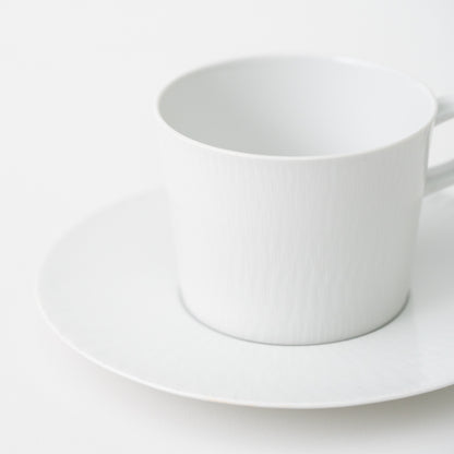 Carved Coffee Cup & Saucer